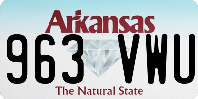 AR license plate 963VWU