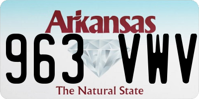 AR license plate 963VWV
