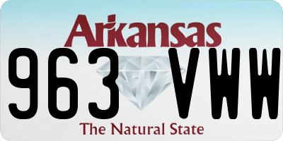 AR license plate 963VWW