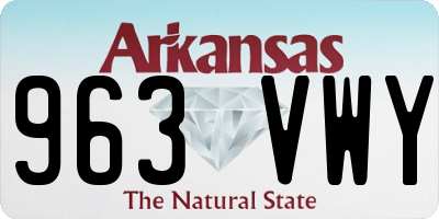 AR license plate 963VWY