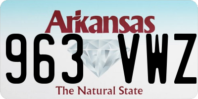 AR license plate 963VWZ