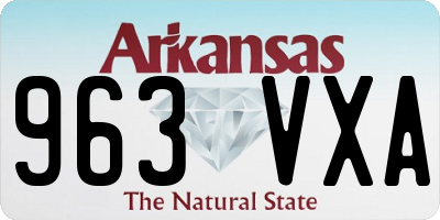 AR license plate 963VXA