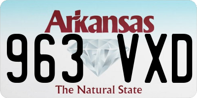 AR license plate 963VXD
