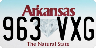AR license plate 963VXG