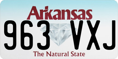 AR license plate 963VXJ