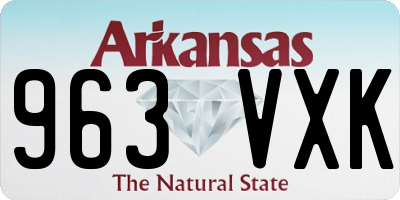 AR license plate 963VXK