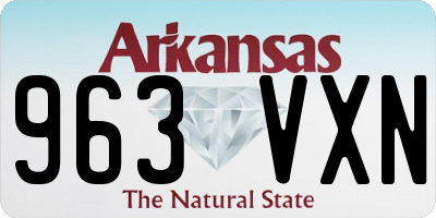 AR license plate 963VXN