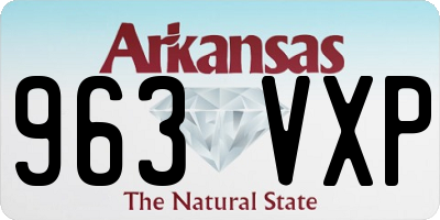 AR license plate 963VXP