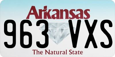 AR license plate 963VXS