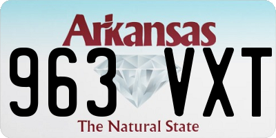 AR license plate 963VXT