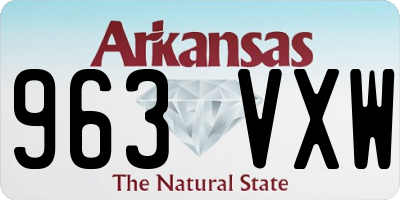 AR license plate 963VXW