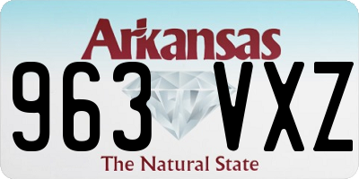 AR license plate 963VXZ