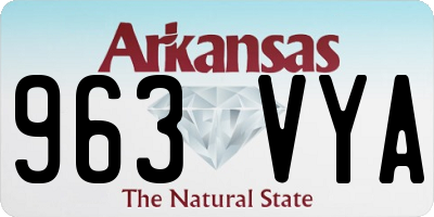 AR license plate 963VYA