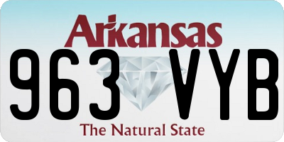 AR license plate 963VYB