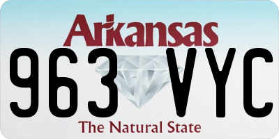 AR license plate 963VYC