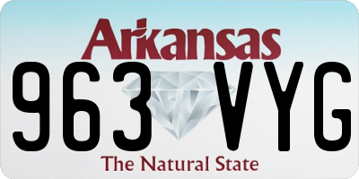 AR license plate 963VYG