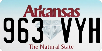 AR license plate 963VYH