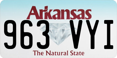 AR license plate 963VYI