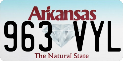 AR license plate 963VYL