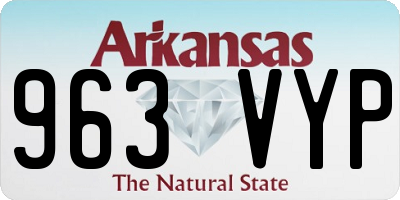 AR license plate 963VYP