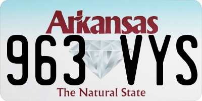 AR license plate 963VYS