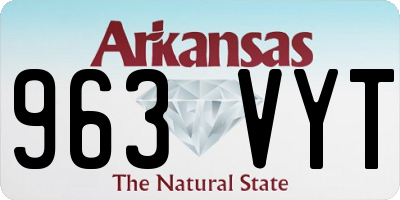 AR license plate 963VYT