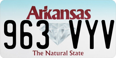 AR license plate 963VYV