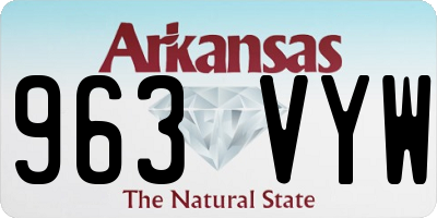 AR license plate 963VYW