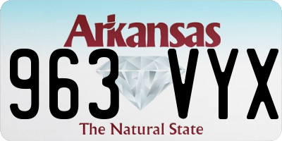AR license plate 963VYX