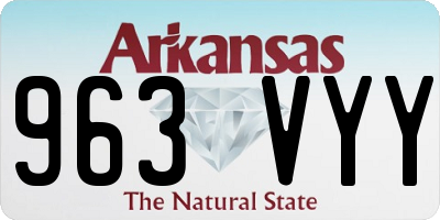 AR license plate 963VYY