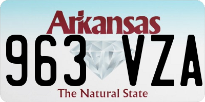 AR license plate 963VZA