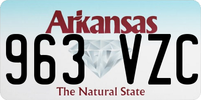 AR license plate 963VZC