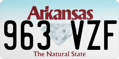 AR license plate 963VZF