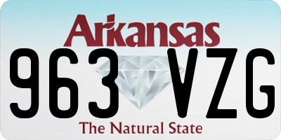 AR license plate 963VZG