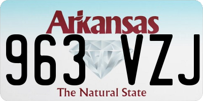 AR license plate 963VZJ