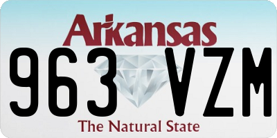 AR license plate 963VZM