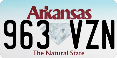 AR license plate 963VZN