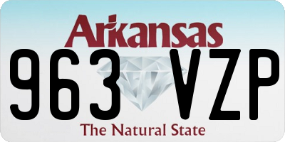AR license plate 963VZP