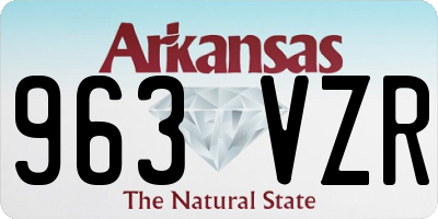 AR license plate 963VZR