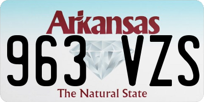AR license plate 963VZS