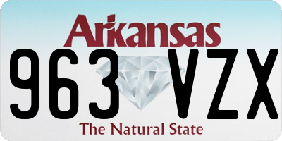 AR license plate 963VZX