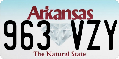 AR license plate 963VZY