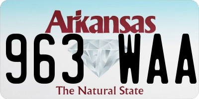 AR license plate 963WAA