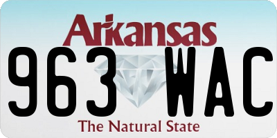AR license plate 963WAC