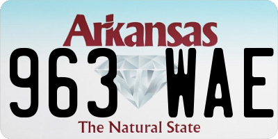 AR license plate 963WAE
