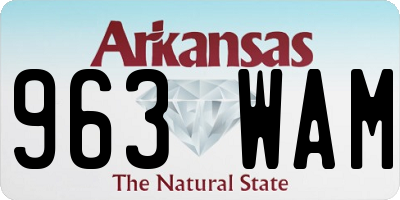 AR license plate 963WAM