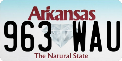 AR license plate 963WAU