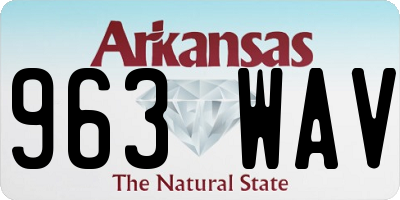 AR license plate 963WAV