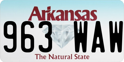 AR license plate 963WAW