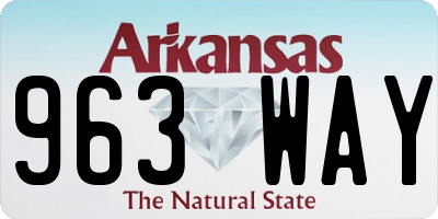 AR license plate 963WAY